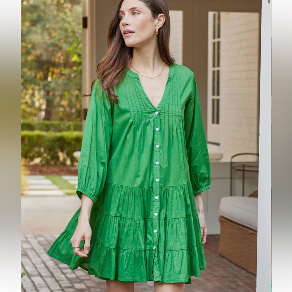 LAKE Eloise Tiered Dress in Palm